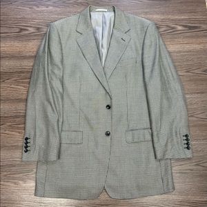 E. Thomas White, Grey & Navy Check Sport Coat 42R